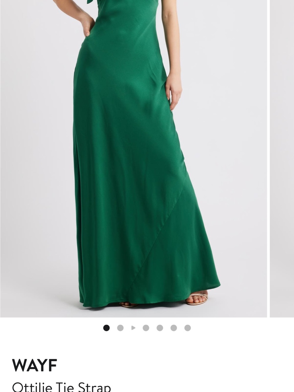 WAYF Emerald Green Maxi Skirt
